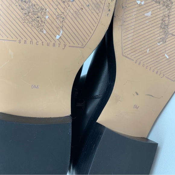 Sanctuary Boots Tall Black Leather Riding Equestrian Righton Anthropologie Sz 5 - Picture 9 of 13